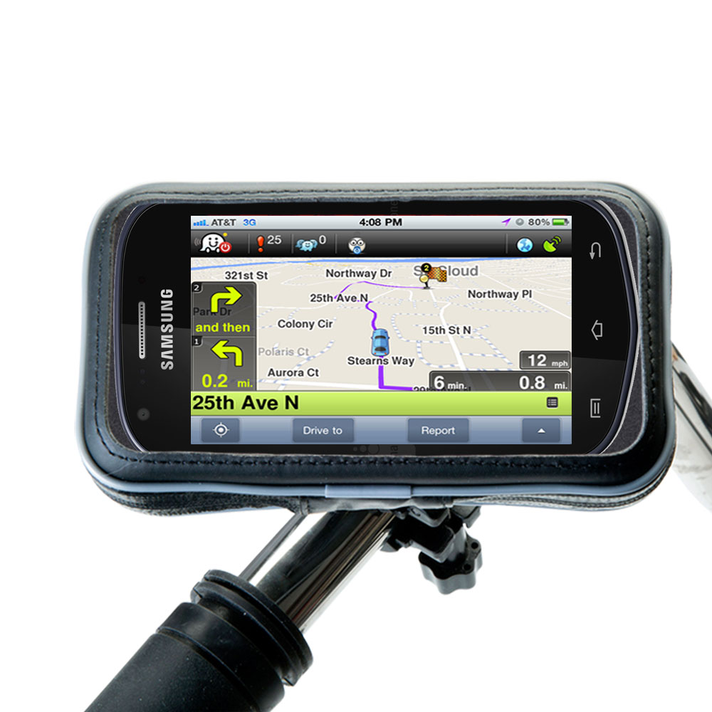 Weatherproof Handlebar Holder compatible with the Samsung Galaxy Reverb