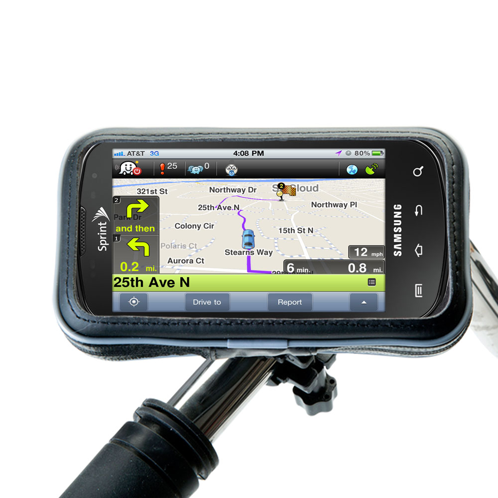 Weatherproof Handlebar Holder compatible with the Samsung Galaxy S Pro