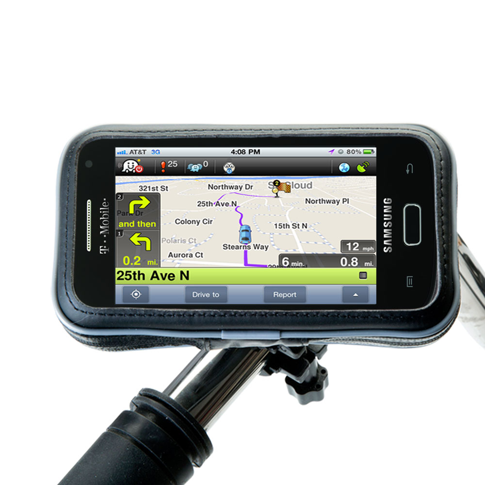 Weatherproof Handlebar Holder compatible with the Samsung Galaxy S Relay