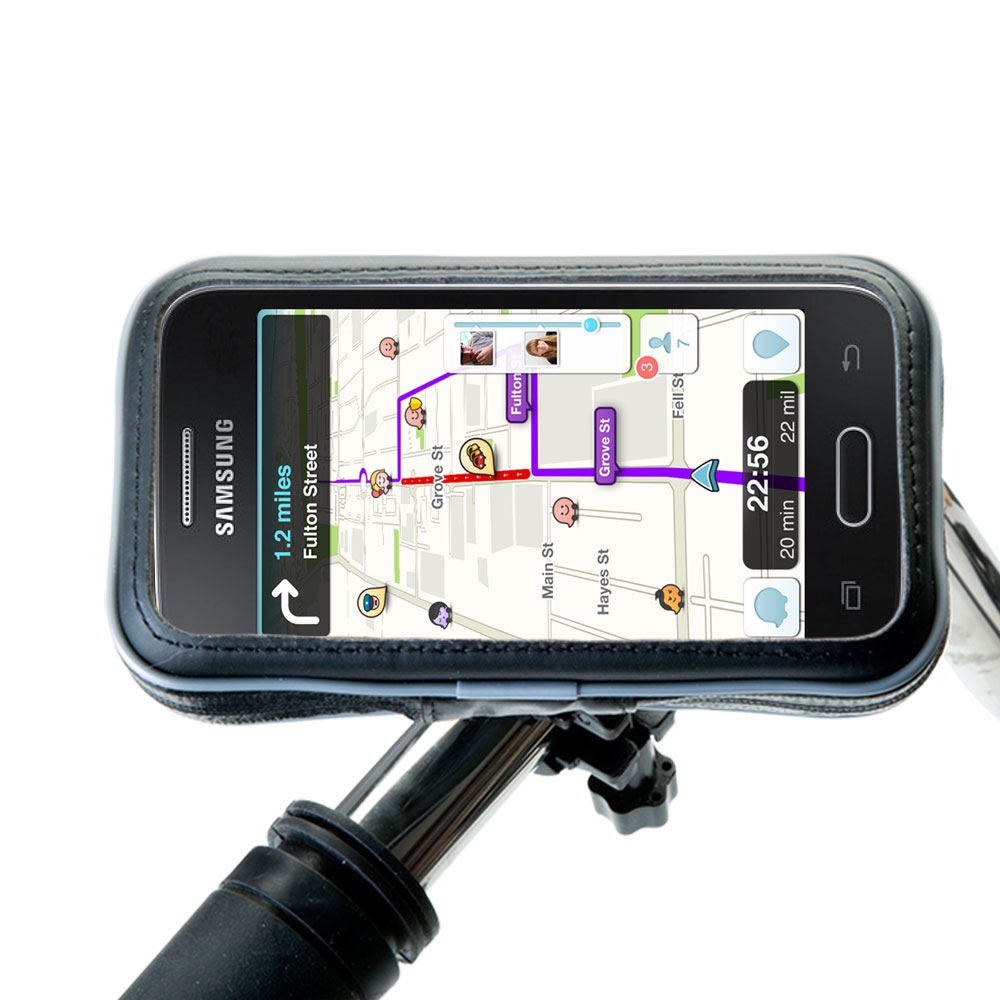 Weatherproof Handlebar Holder compatible with the Samsung Galaxy V