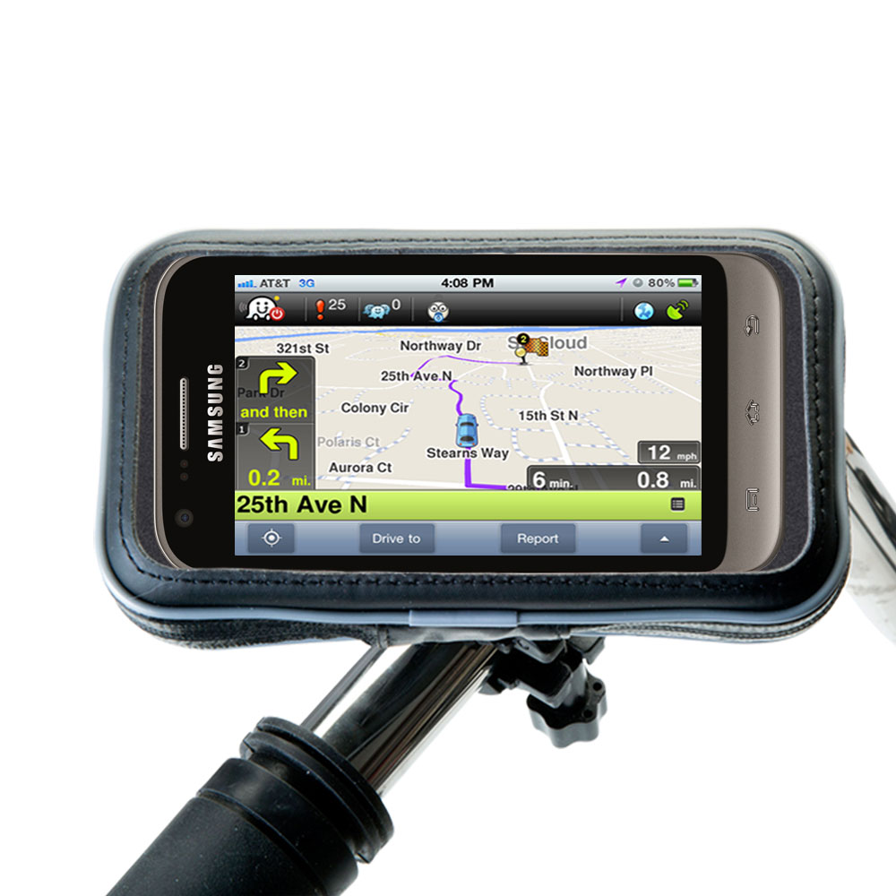 Weatherproof Handlebar Holder compatible with the Samsung Galaxy Victory