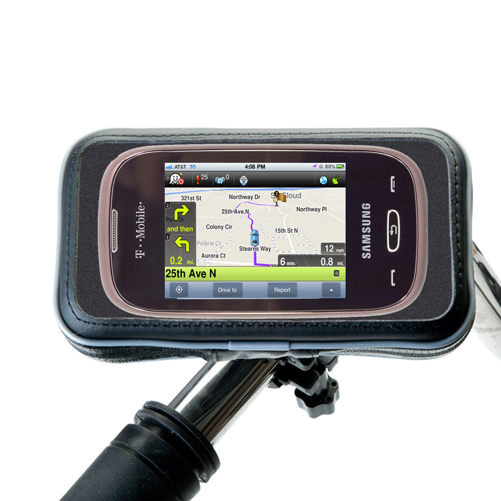 Weatherproof Handlebar Holder compatible with the Samsung Gravity Q
