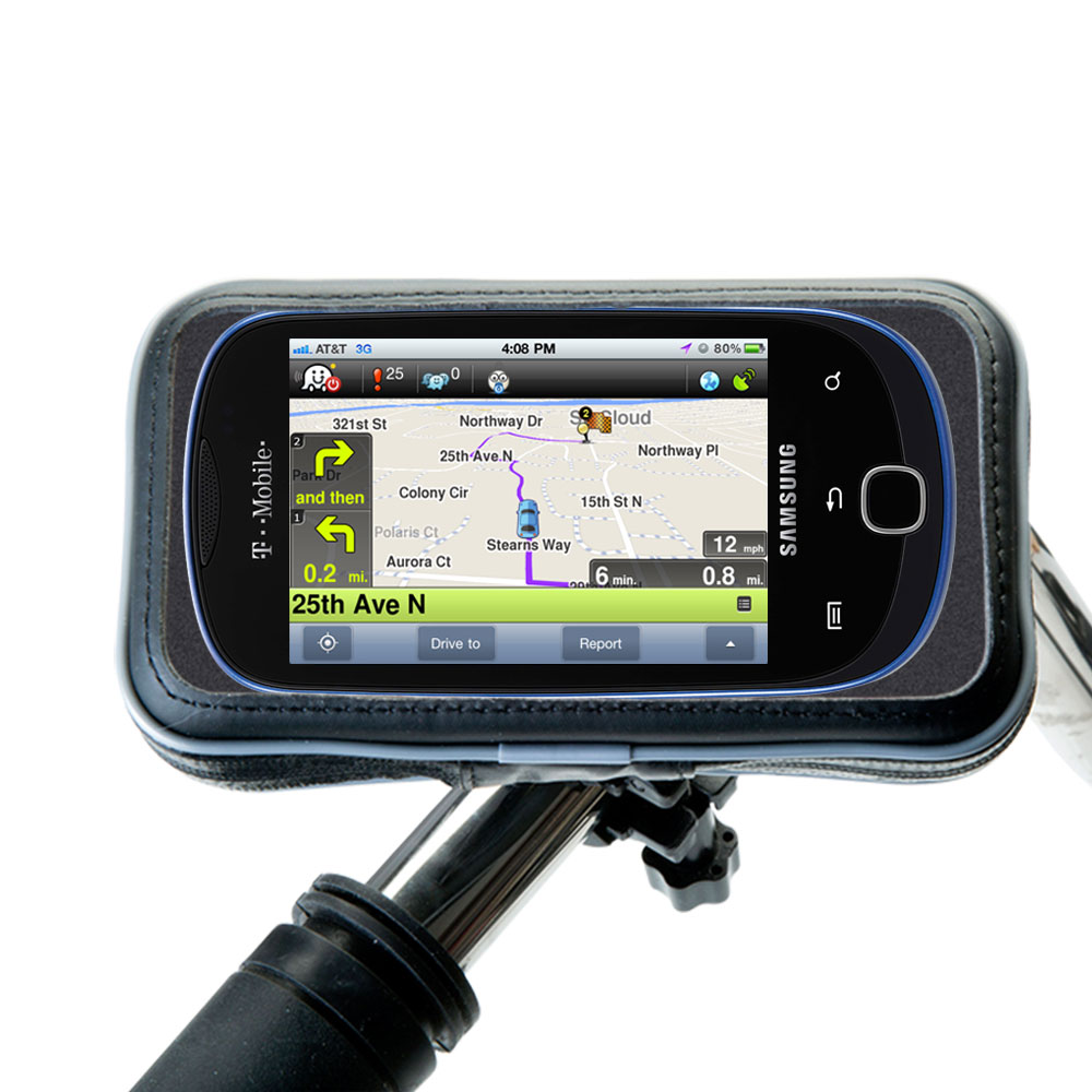 Weatherproof Handlebar Holder compatible with the Samsung Gravity Touch 2