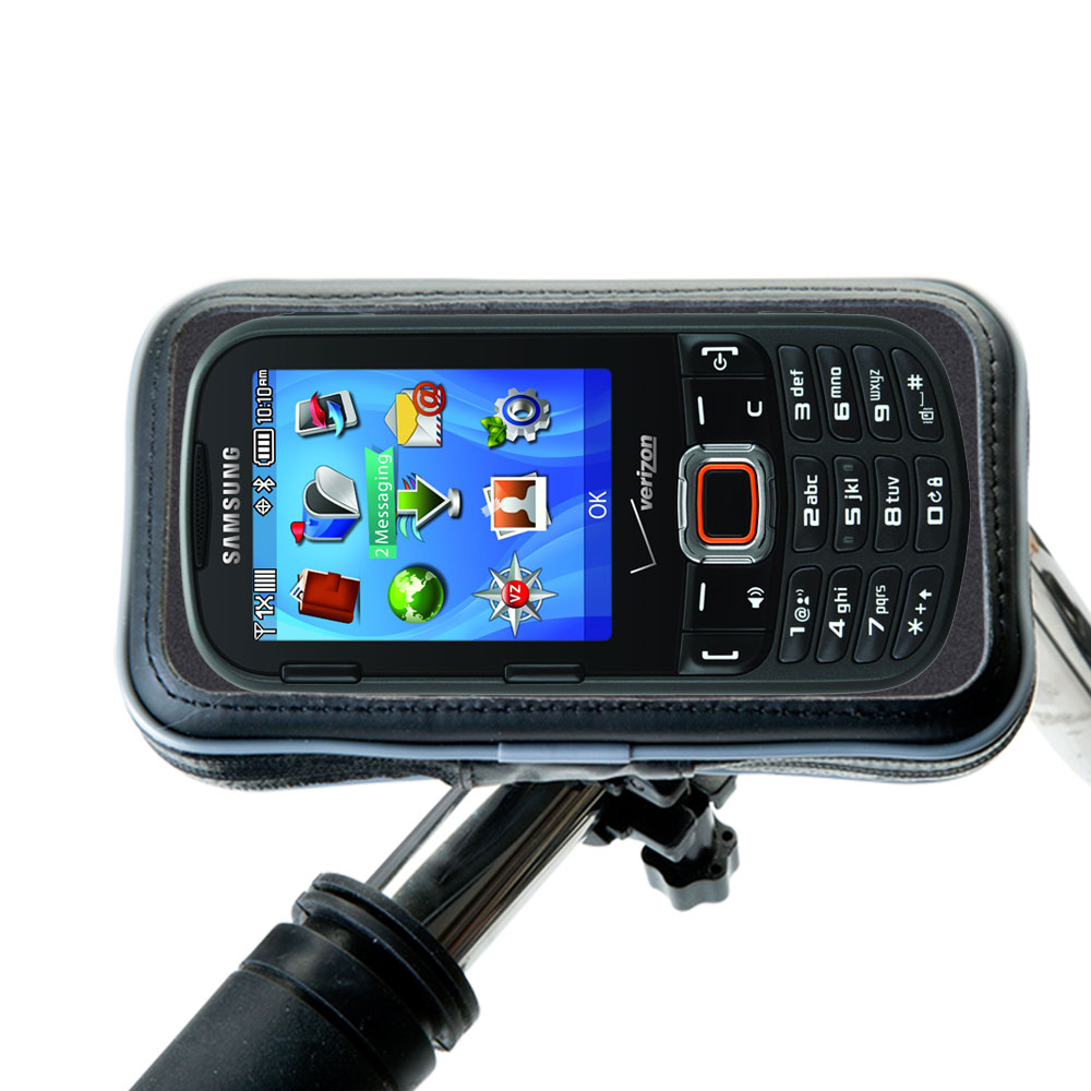 Weatherproof Handlebar Holder compatible with the Samsung Messager III