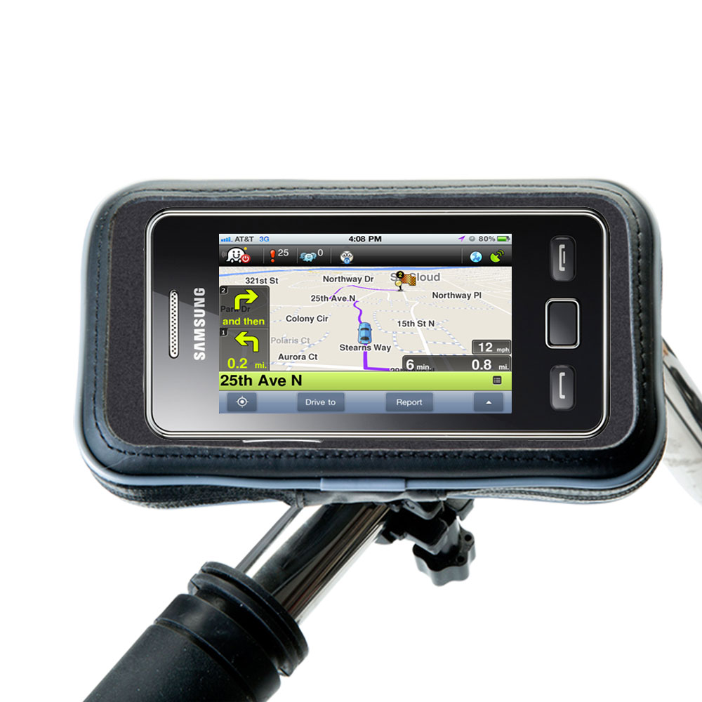 Weatherproof Handlebar Holder compatible with the Samsung S5260