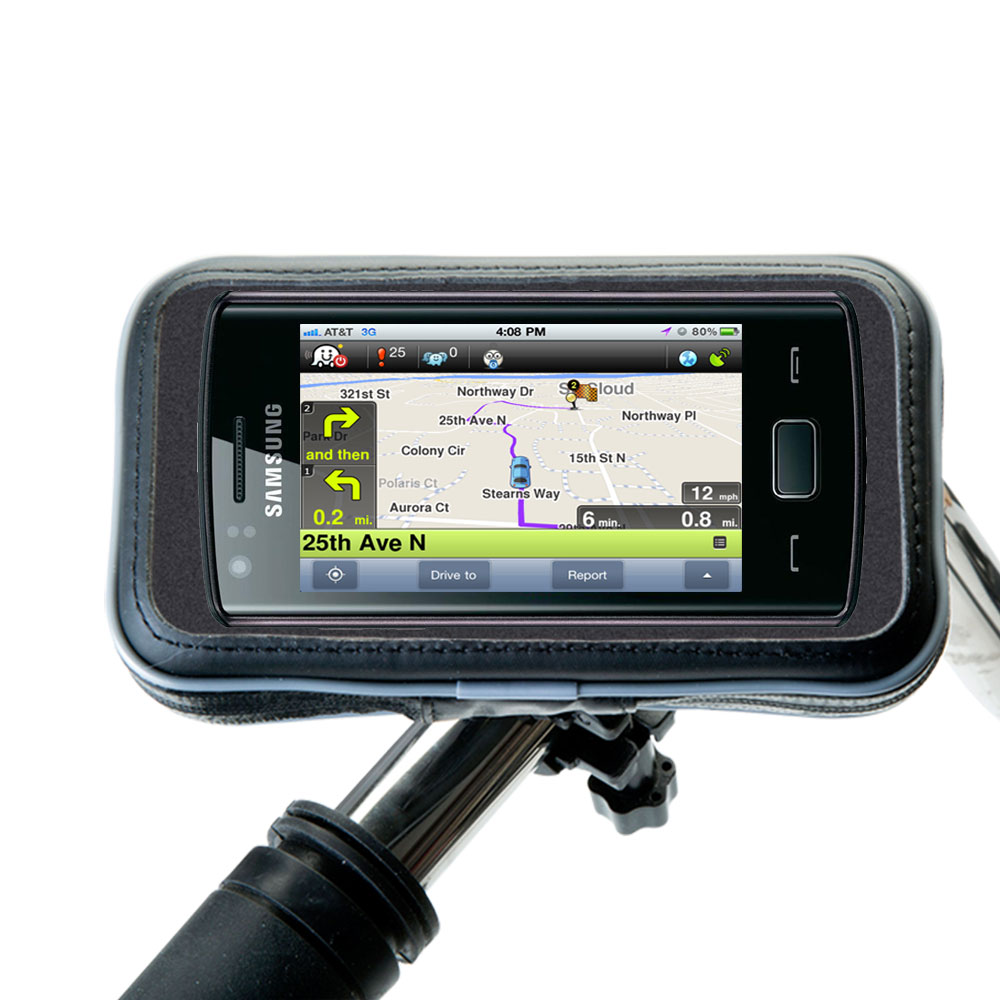 Weatherproof Handlebar Holder compatible with the Samsung S5780