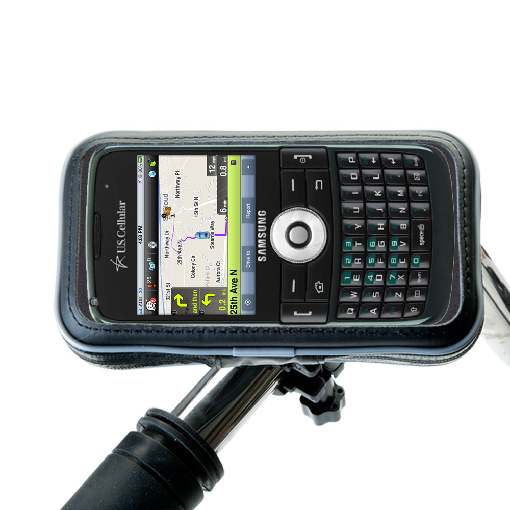 Weatherproof Handlebar Holder compatible with the Samsung SCH-I225