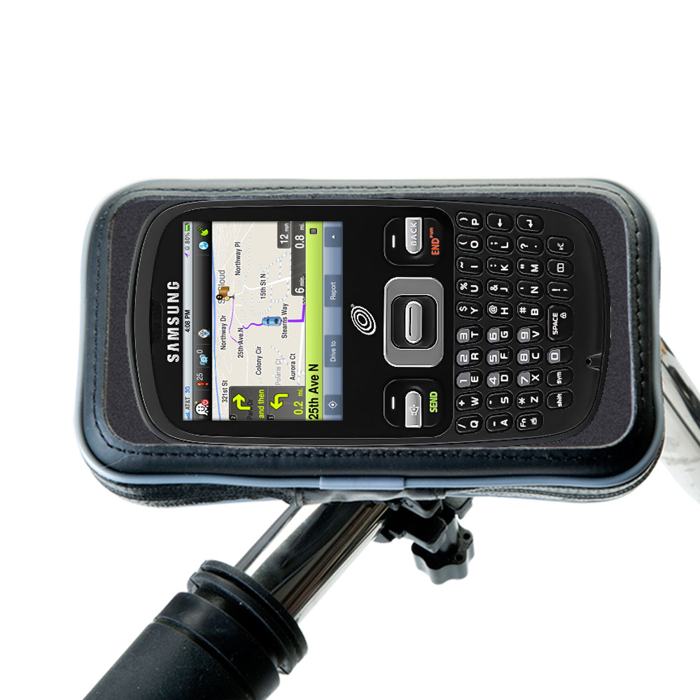 Weatherproof Handlebar Holder compatible with the Samsung SCH-R355