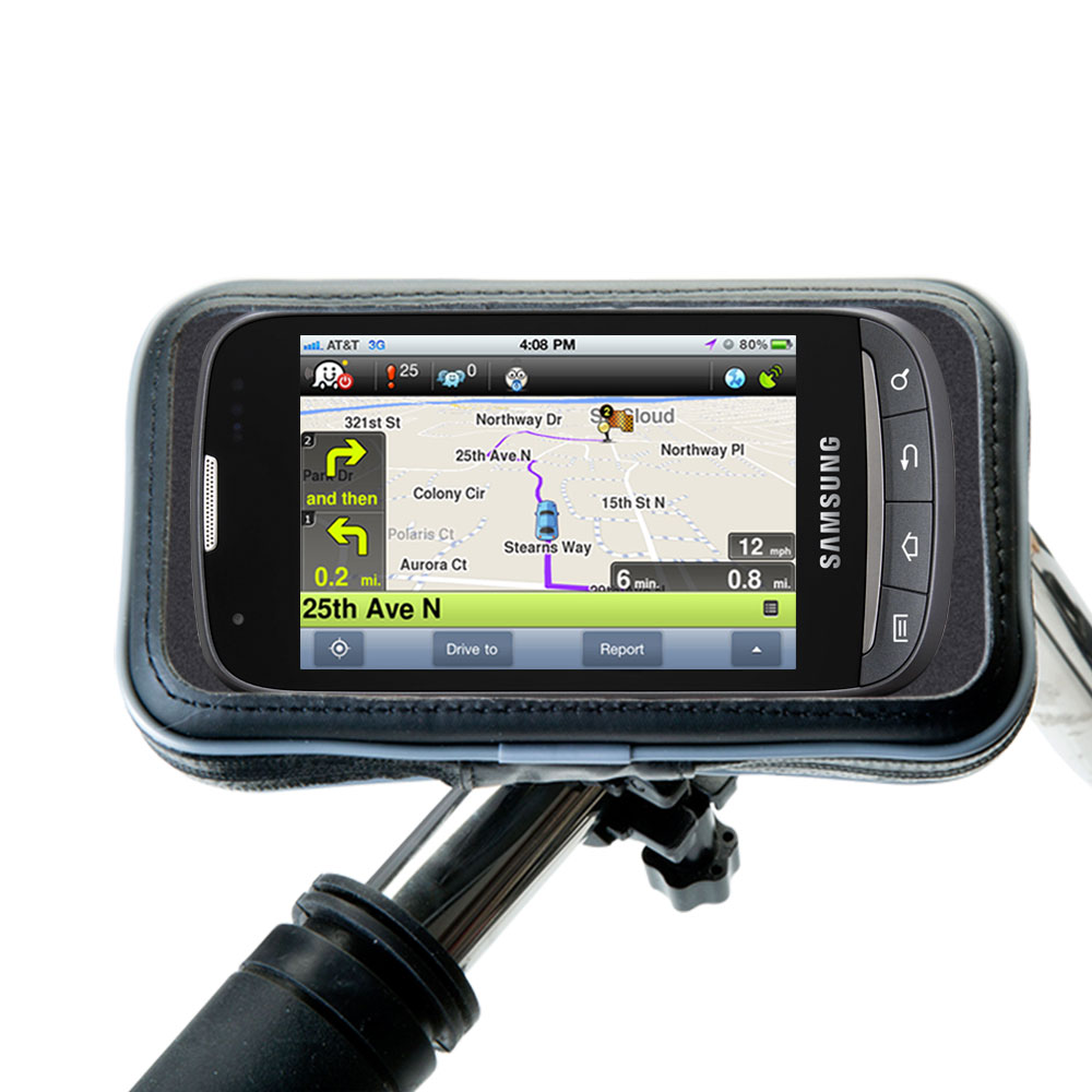 Weatherproof Handlebar Holder compatible with the Samsung SPH-M930