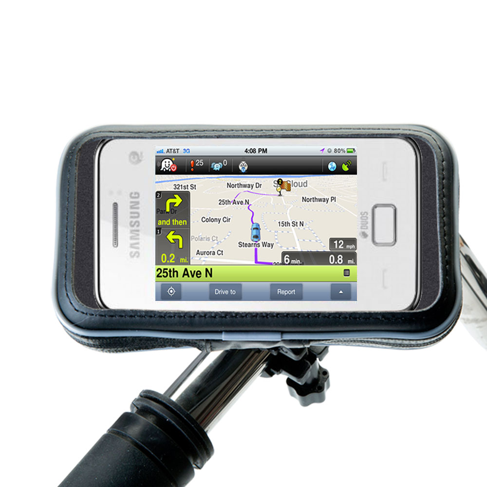 Weatherproof Handlebar Holder compatible with the Samsung Star 3 DUOS