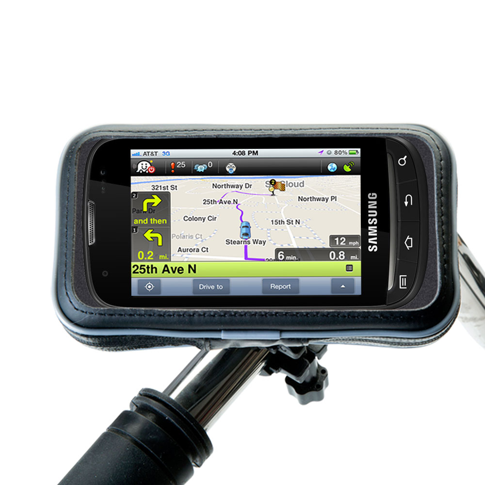 Weatherproof Handlebar Holder compatible with the Samsung Transform Ultra