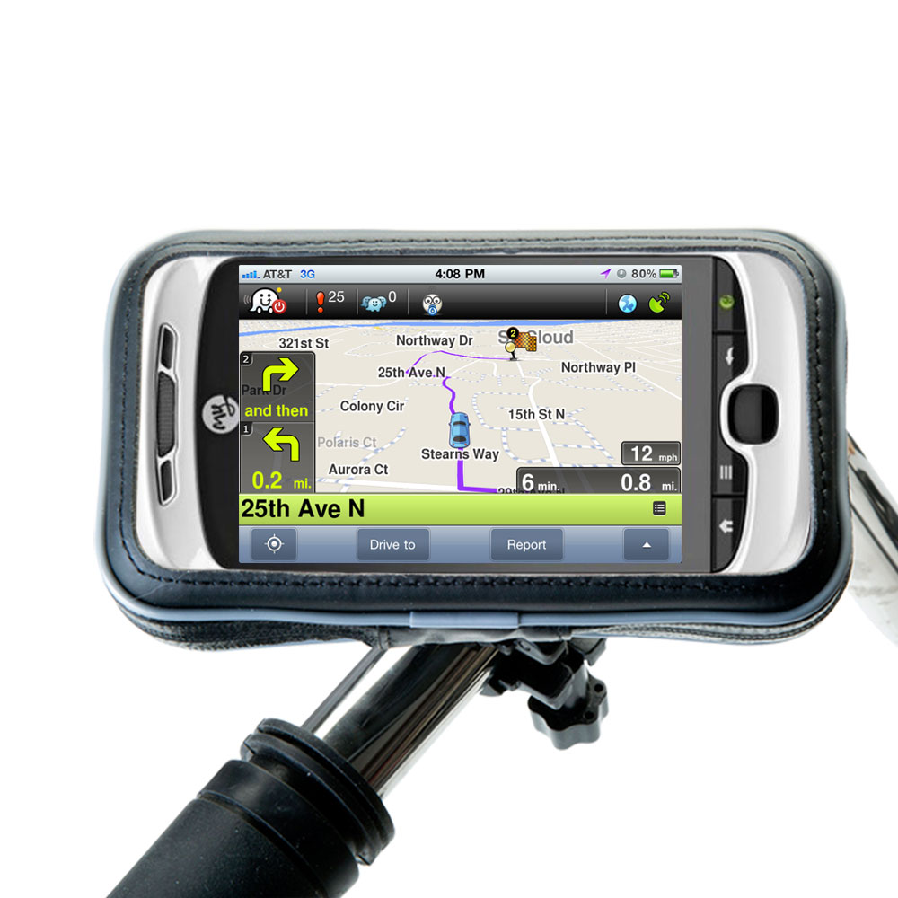 Weatherproof Handlebar Holder compatible with the T-Mobile MyTouch 3G Slide