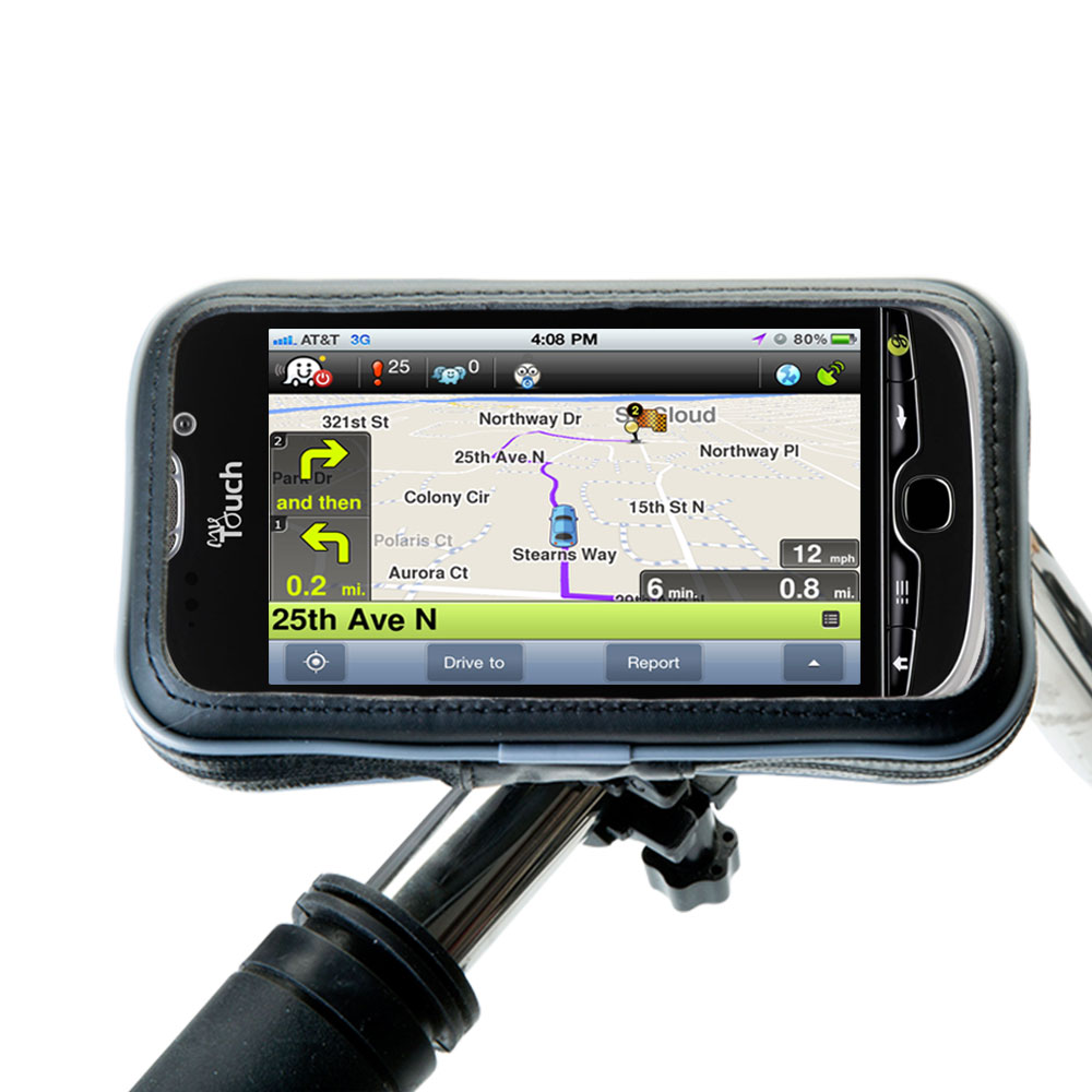 Weatherproof Handlebar Holder compatible with the T-Mobile myTouch 4G