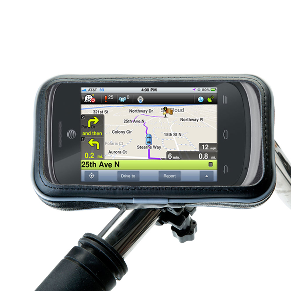 Weatherproof Handlebar Holder compatible with the ZTE Prelude