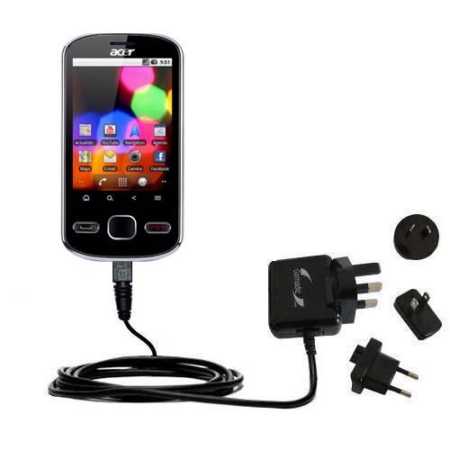 International Wall Charger compatible with the Acer beTouch E140 E210