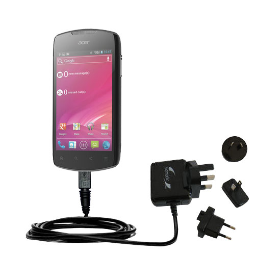 International Wall Charger compatible with the Acer Liquid Glow