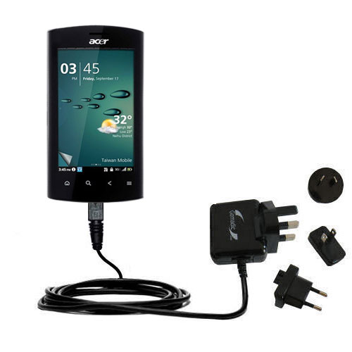 International Wall Charger compatible with the Acer Liquid Metal