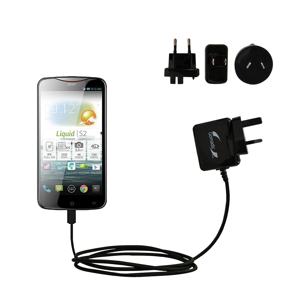 International Wall Charger compatible with the Acer Liquid S2