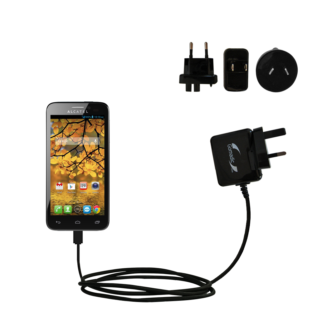 International Wall Charger compatible with the Alcatel One Touch Evolve