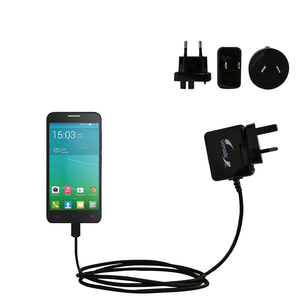 International Wall Charger compatible with the Alcatel One Touch Idol S / Alpha