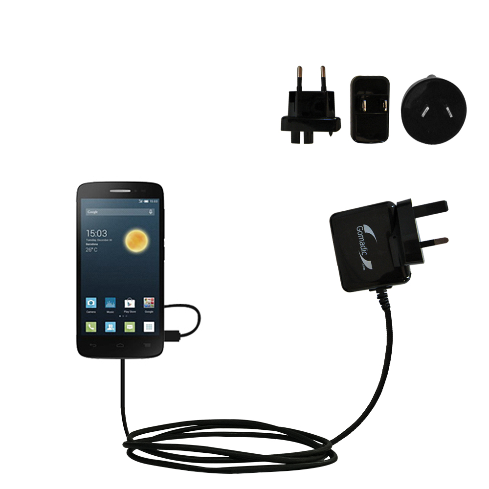 International Wall Charger compatible with the Alcatel One Touch Snap