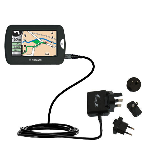International Wall Charger compatible with the Amcor Navigation GPS 4300 4500