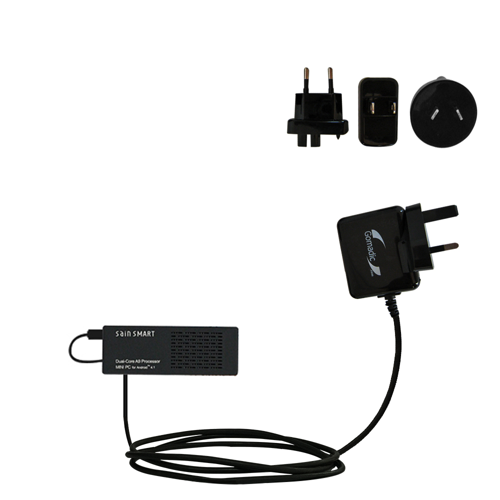 International Wall Charger compatible with the Android SainSmart SS808 PC-On-A-Stick
