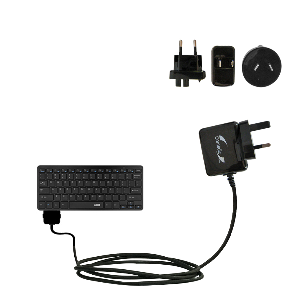International Wall Charger compatible with the Anker Mini keyboard