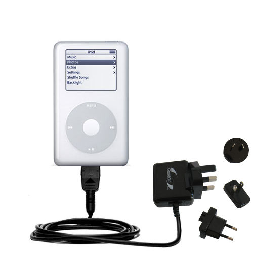 International Wall Charger compatible with the Apple iPod 4G (20GB)