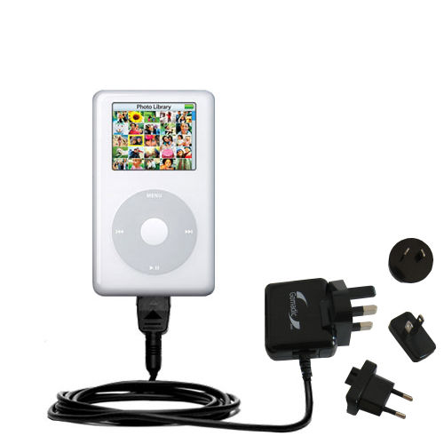 International Wall Charger compatible with the Apple iPod Photo (30GB)