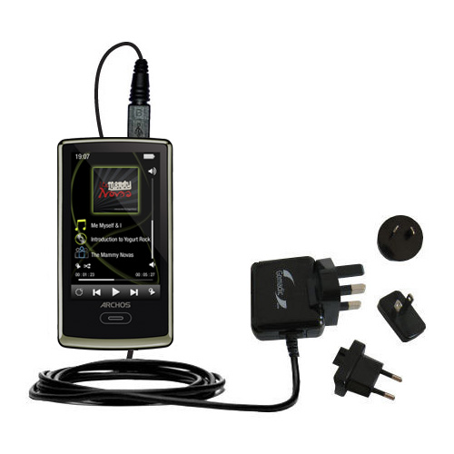 International Wall Charger compatible with the Archos 1 / 2 / 3 Vision A30VC