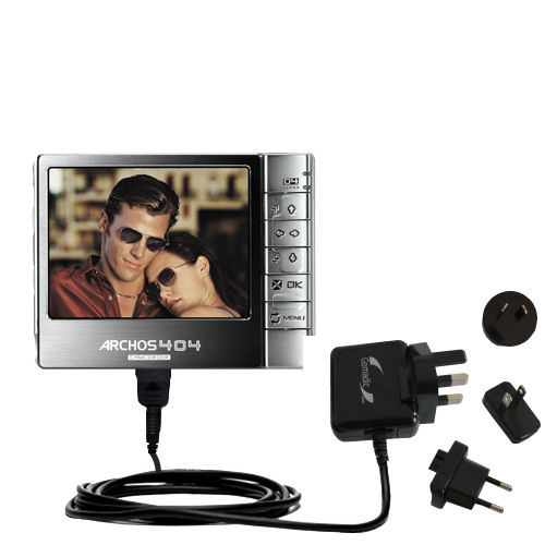 International Wall Charger compatible with the Archos 404 Camcorder CAM