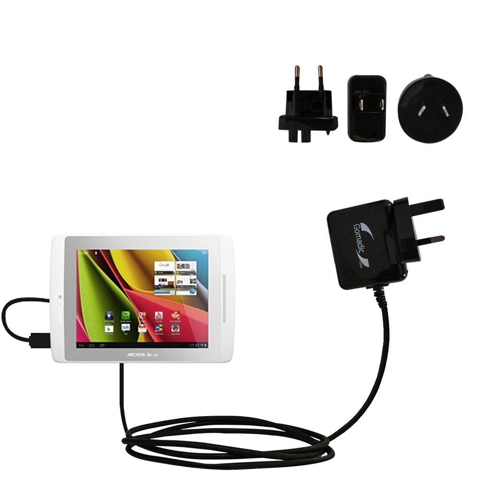 International Wall Charger compatible with the Archos 80 XS Gen 10