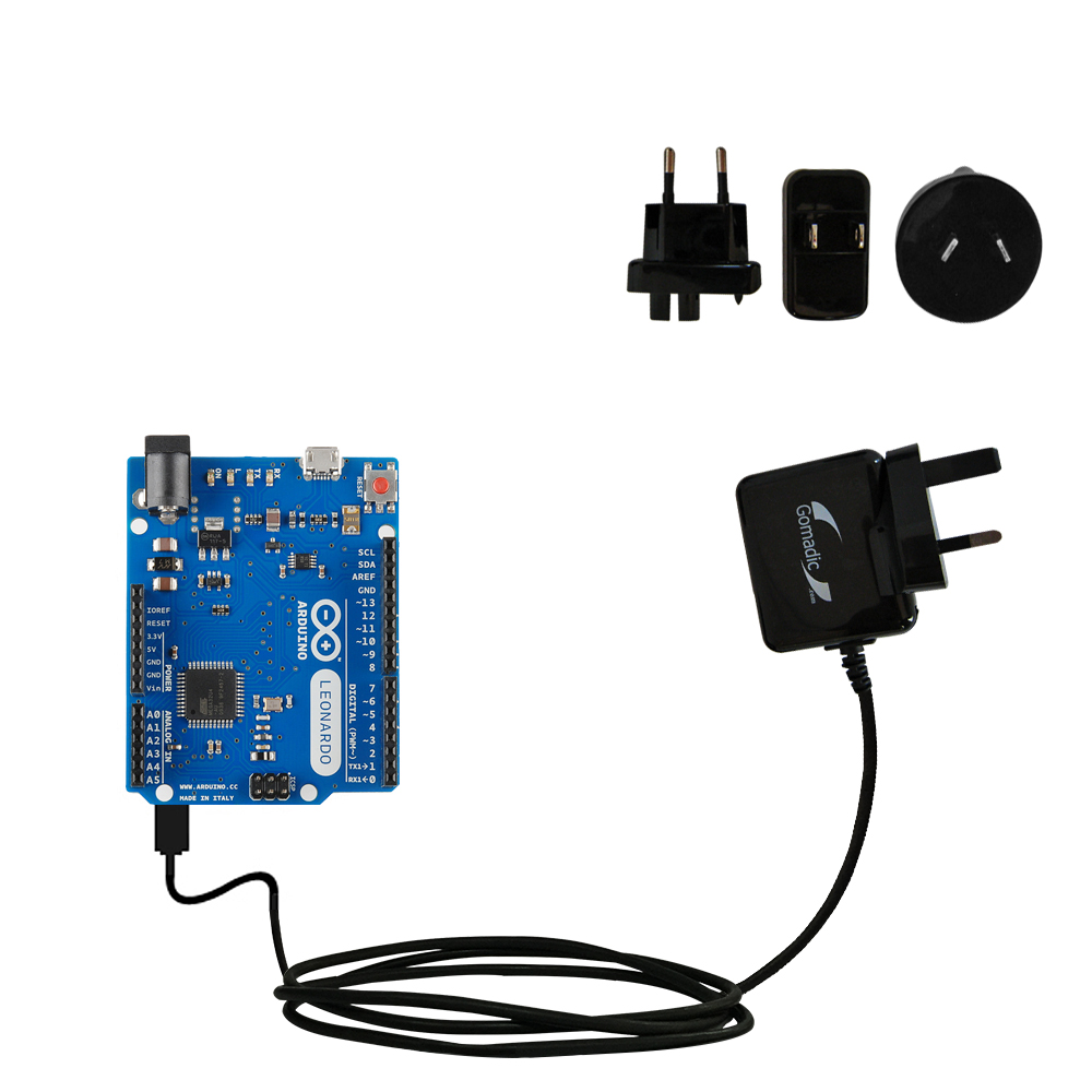International Wall Charger compatible with the Arduino Leonardo