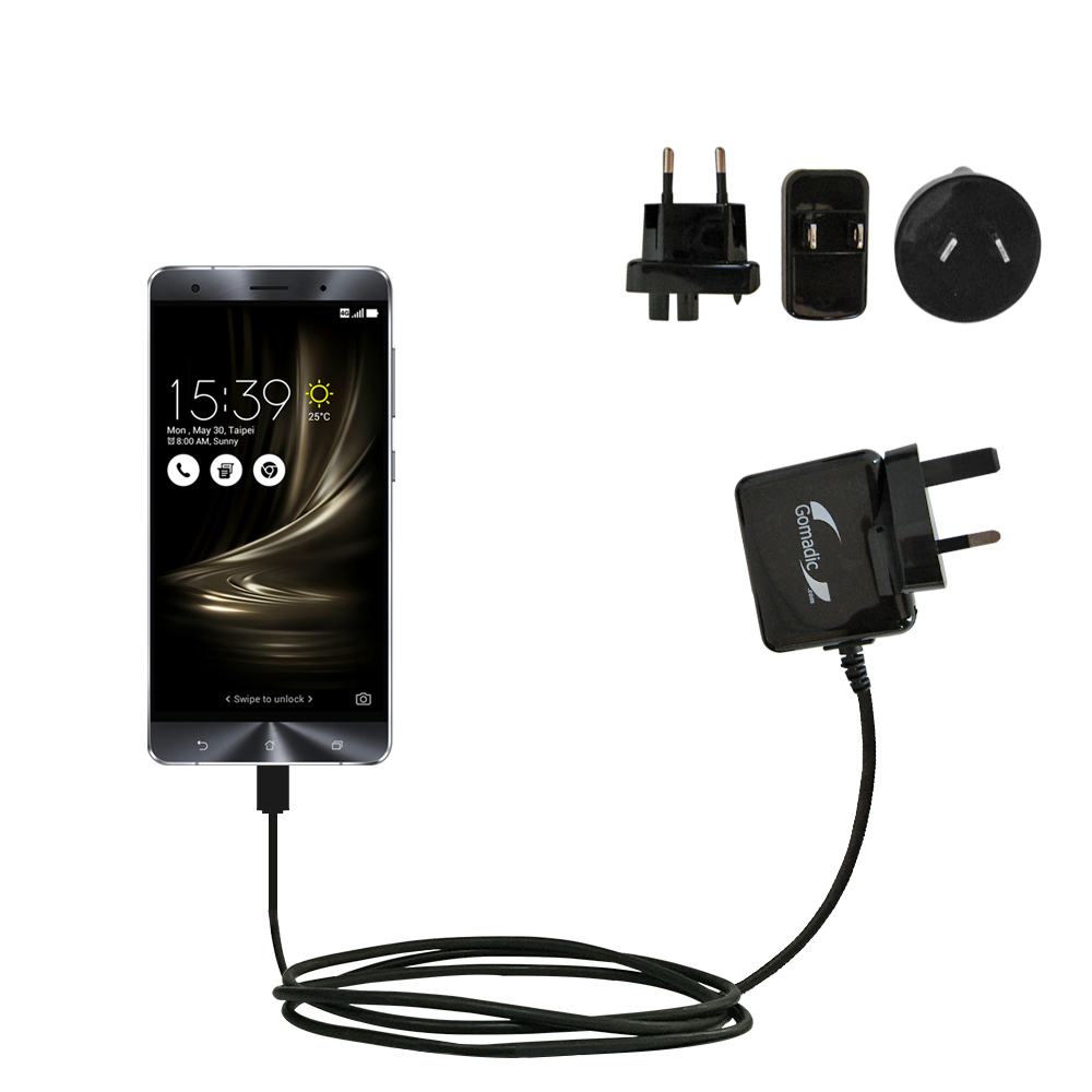 International Wall Charger compatible with the Asus Zenfone 3
