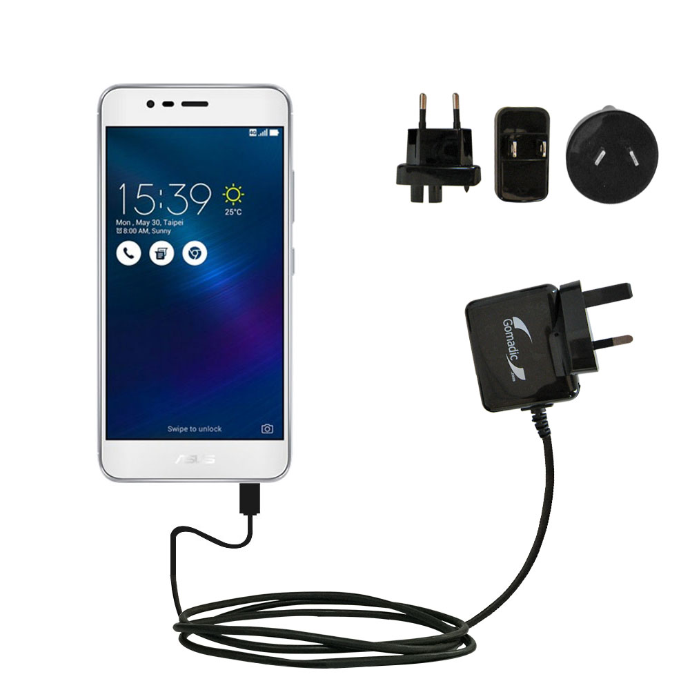 International Wall Charger compatible with the Asus ZenFone 3 Max