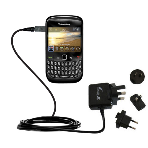 International Wall Charger compatible with the Blackberry Curve 8520