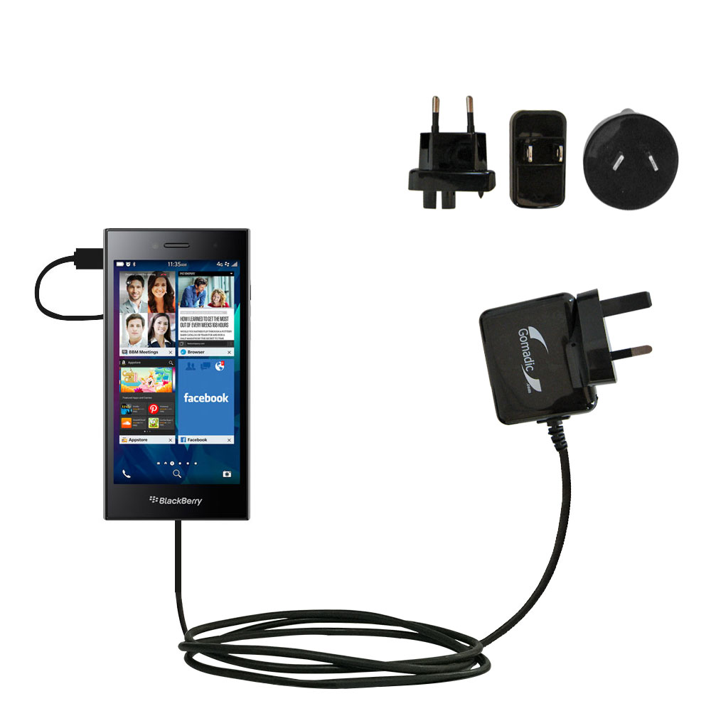 International Wall Charger compatible with the Blackberry Leap