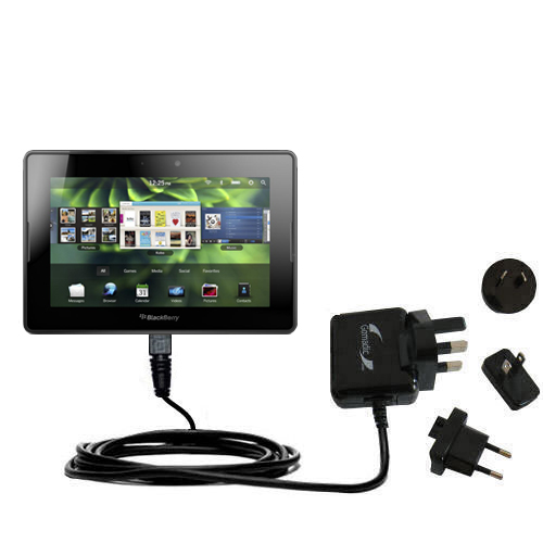 International Wall Charger compatible with the Blackberry Playbook Tablet