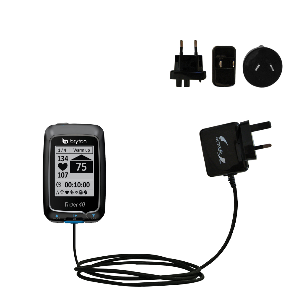 International Wall Charger compatible with the Bryton Rider 40