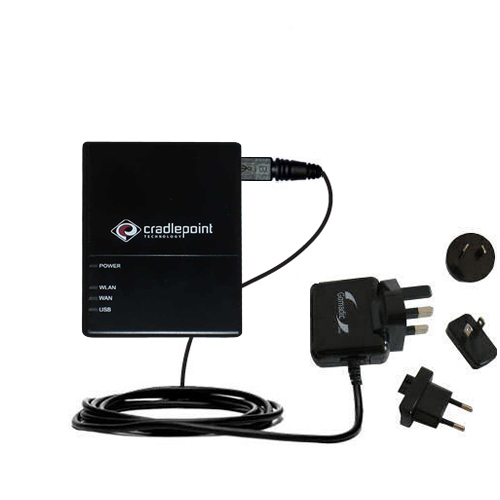 International Wall Charger compatible with the Cradlepoint CTR350 Cellular Travel Router