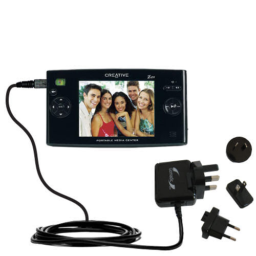 International Wall Charger compatible with the Creative Zen Portable Media Center