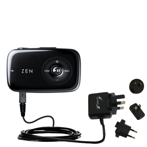 International Wall Charger compatible with the Creative Zen Stone