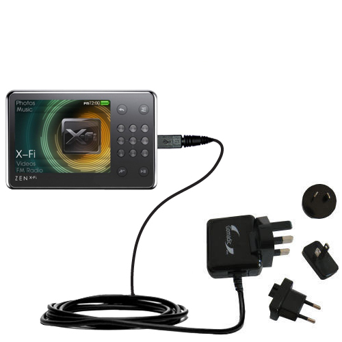 International Wall Charger compatible with the Creative Zen X-Fi