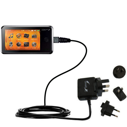 International Wall Charger compatible with the Creative ZEN X-Fi2