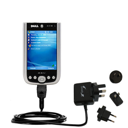 International Wall Charger compatible with the Dell Axim x51v