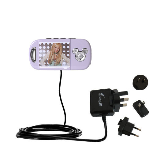 International Wall Charger compatible with the Disney Hannah Montana Mix Stick MP3 Player DS17032