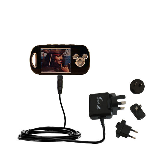 International Wall Charger compatible with the Disney Pirates of the Caribbean Mix Max Player DS19013