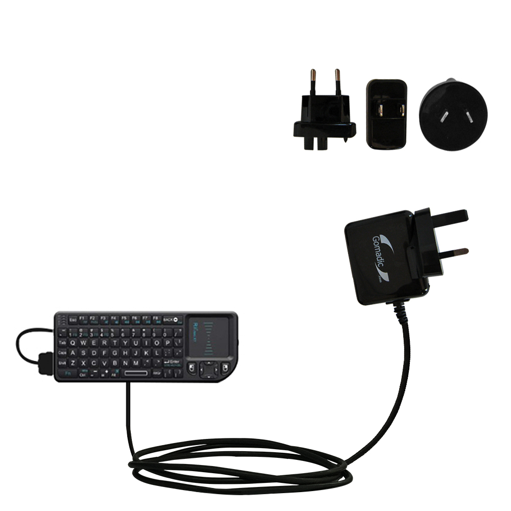 International Wall Charger compatible with the FAVI FE01-BL RT-MWK01 keyboard