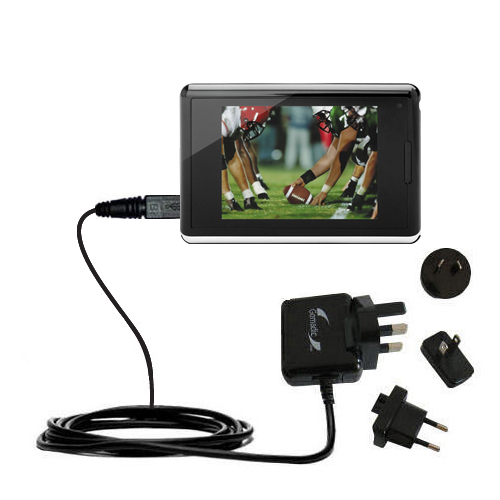 International Wall Charger compatible with the FLO TV PTV 350 Personal Television